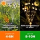 thumbnail image 4 of 6 luces LED de luciérnaga for exteriores, impermeables, for jardín, balcón, césped, lámpara oscilante, lámparas de decoración de paisaje alimentadas por luz solar, 4 of 7