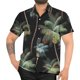 thumbnail image 1 of Camisas De Lino Para Hombre Camisas florales hawaianas para hombre, con botones, para vacaciones tropicales, playa, trajes de verano (Black, 4XL), 1 of 6