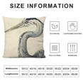 thumbnail image 5 of SHANXI Pillow Covers  Double Sided Decorative Couch Cushion Cover for Throw Pillows Linen Square Watercolor Heron Pillowcase 18x18in, 5 of 5