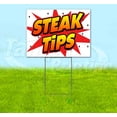 thumbnail image 1 of Wbg Steak Tips (18" x 24") Yard Sign, Includes Metal Step Stake, 1 of 6