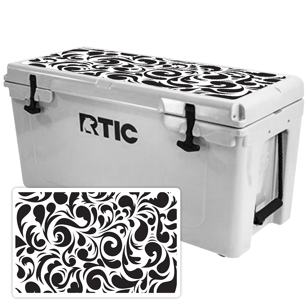 Skin Decal Wrap for RTIC 65 Cooler Lid (2017 Model) sticker Swirly