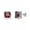 red, variant on Sterling Silver Princess Cut Red Color CZ 7 mm Stud Earring