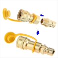 thumbnail image 4 of Gas Quick Connect Kit,Disconnect Connector with Male Insert Plug,1/2 Inch Natural Gas Propane Quick Connect Adapter,1x 1/2inch Gas Quick Connect kit,Gold, 4 of 6