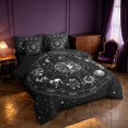 thumbnail image 2 of Homewish Twelve Constellations Twin Bedding, Boho Astrology Horoscope Bedding Comforter Set, Black Reversible 7pcs, 2 of 7