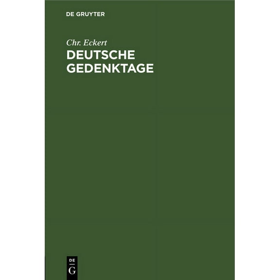 Deutsche Gedenktage (Hardcover)