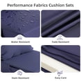 thumbnail image 3 of Biotree Outdoor Seat Cushions for Chairs,Waterproof Fade-Resistant Patio Furniture Replacement Cushions with Removable Cover,Blue, 3 of 9