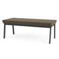 thumbnail image 2 of Newport Reception Waiting Room 18.5" 2-Seat Bench / Charcoal Steel / Brown, 2 of 5