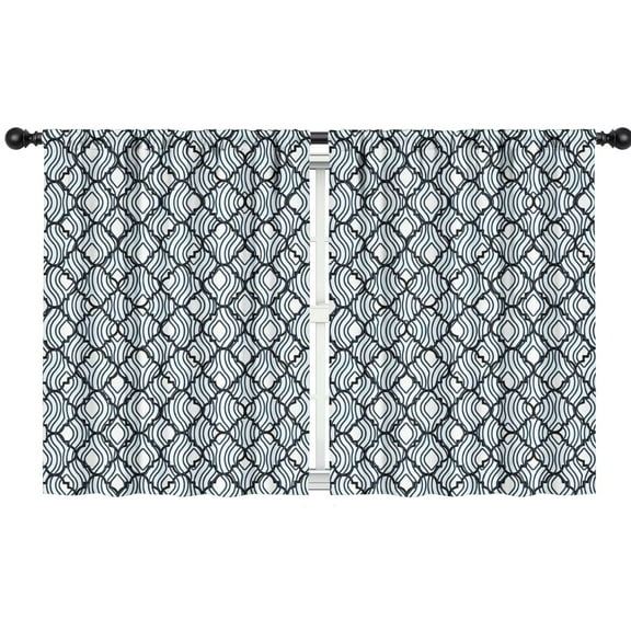 Blackout Kids Curtains,Blue and White Intricate Pattern Childrens Insulated Curtains Set Of 2,Bedroom Essentials,Toddler Room Decor 42"x54"