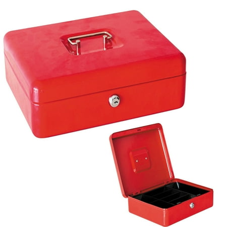 zimtown lockable cash box deposit slot petty cash money box safe