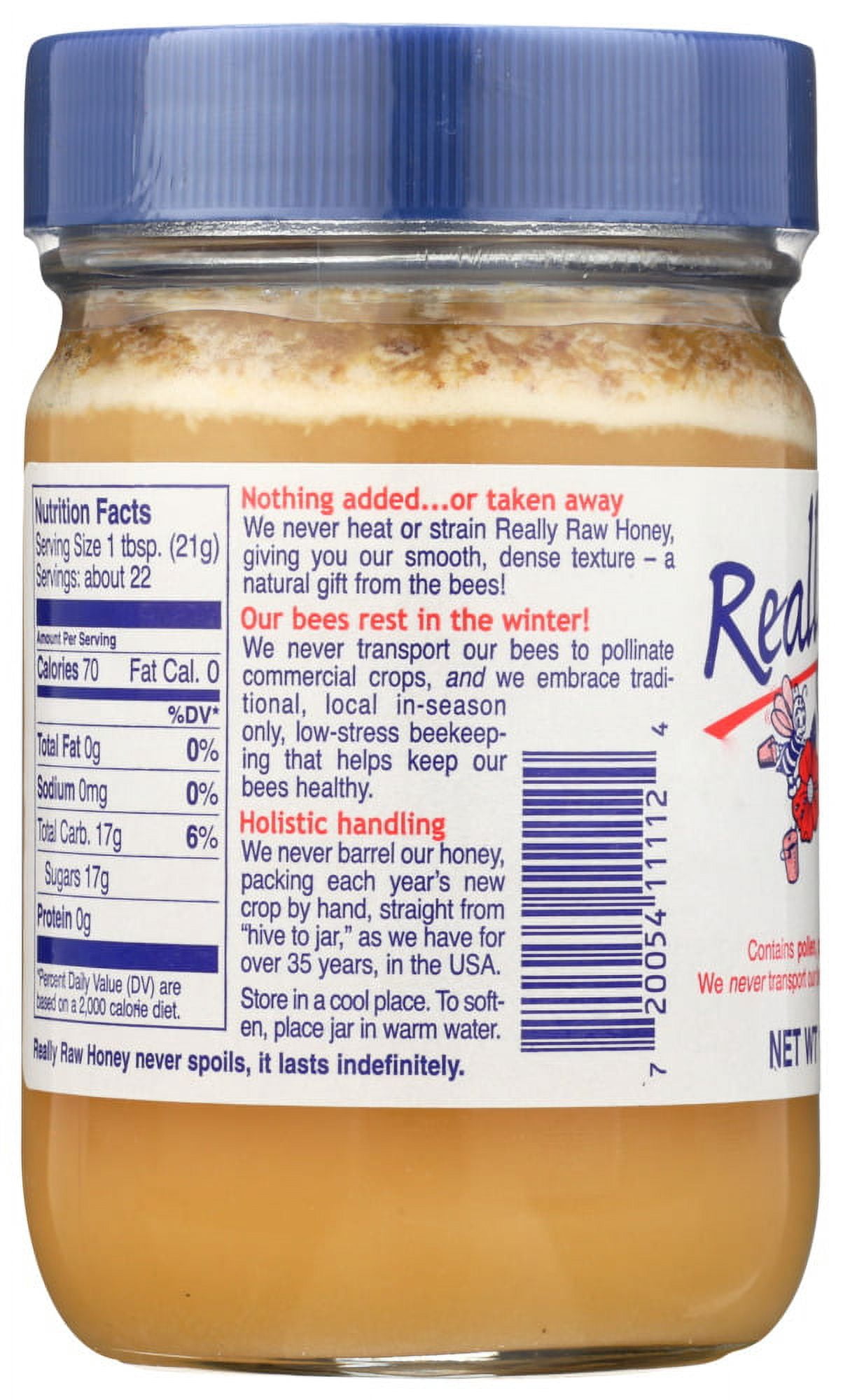 Really Raw Honey - Unheated Unstrained - 16oz., Pack of 3