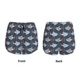 thumbnail image 3 of Daiia Shark Wearing Swim Ring Pattern Women's 2 in 1 Running Shorts - Lightweight Athletic Workout Gym Yoga Shorts Liner with Phone Pockets-X-Large, 3 of 7
