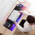 thumbnail image 4 of Colorful Galaxy Designed Large Gaming Mouse Pad: Non-Slip Rubber Base, Stitched Edges (31.5x11.8 inch) - Enhances Desk & Keyboard Experience, 4 of 7