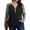 Grey Sleeve Black, variant on Womens Plus Size Long Sleeve Henley Tops V Neck Casual Loose Fit Shirts Blouses Trendy Clothes XL-5XL