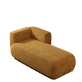 thumbnail image 5 of Miniyam Boucle Chaise Lounge Chair, One Arm Upholstered Chaise Sofa with Single-Sided Back and Legs for Living Room, Orange, 5 of 7