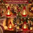 thumbnail image 6 of Vintage Christmas LED Lantern, Red Hurricane Lamp with Flickering Flameless Candle, Battery Operated Tabletop & Hanging Light for Indoor Christmas Holiday Decor, 6 of 7