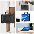 thumbnail image 6 of Case for Lenovo Tab K10 10.3 inch/M10 FHD Plus 2020 2nd Gen, 360 Rotating Stand Handle Pencil Holder Shoulder Strap Heavy Duty Shockproof Cover, Black, 6 of 7