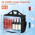 thumbnail image 4 of Tirrinia Leakproof Insulated Ice Cooler Bag - 48 Cans Large Capacity Portable , Polyester Collapsible Lunch Box ,Grocery Bags,Insulated Lunch Tote for Beach, Work, Trip, 4 of 7