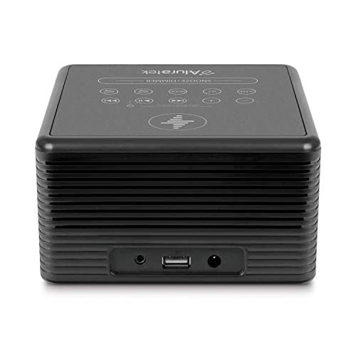 Radio Reloj Aluratek de Carga Inalámbrica 5W Radio FM con Altavoz Bluetooth