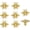 Gold, variant on XIMEI 8-Pack Bee Shape Cabinet Knob, Golden Cupboard Handles for Dresser/Drawer/Wardrobe/Bathroom Furniture Door Pulls, with Screws, Bronze
