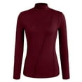 thumbnail image 5 of EDFBUYKRS V Neck Solid Print Polyester, Long Sleeve Blouse (Women's) S, 5 of 5