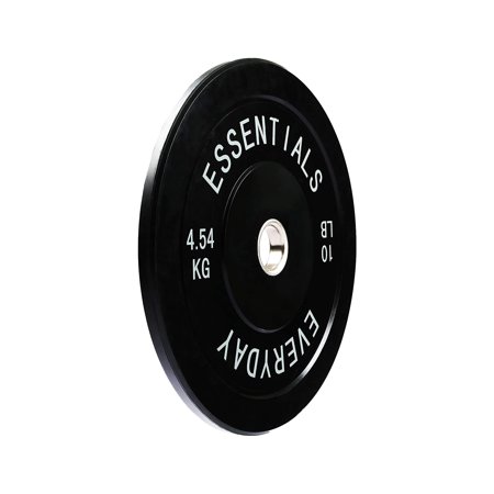 BalanceFrom Everyday Essentials 10 Pound Olympic Weight Bumper Plate, Black