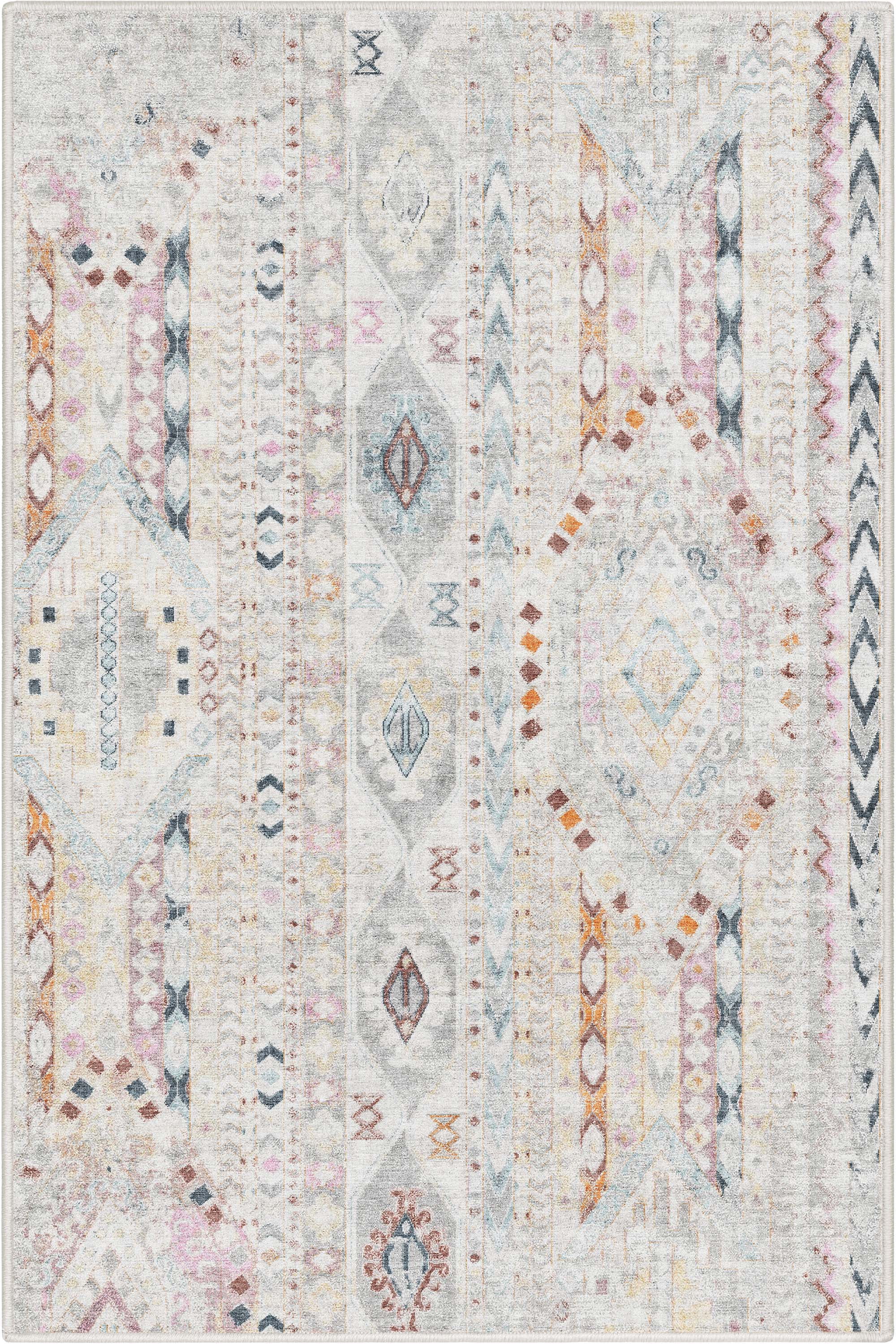Well Woven Apollo Rodeo Vintage Medallion Tribal Multi Flat Pile Easy to Clean 3'3" x 5' Area Rug for Living Room Dining Room Bedroom and Kitchen