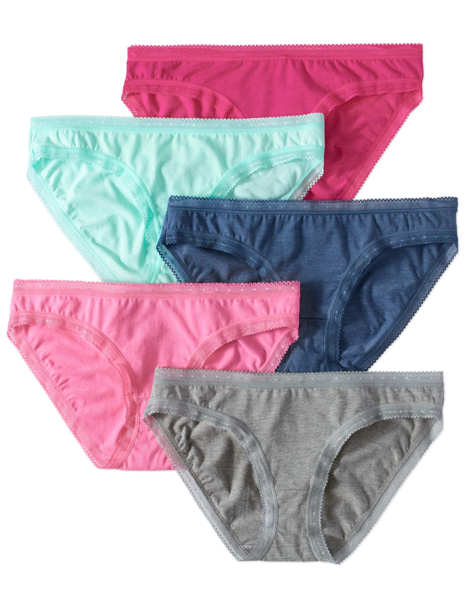 Juniors Cotton Stretch Bikini Panty, 5 pack Walmart Inventory Checker