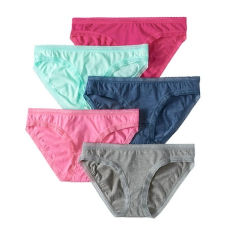 Juniors Cotton Stretch Bikini Panty, 5 pack – Walmart Inventory Checker ...