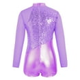 thumbnail image 2 of iEFiEL Girls Sparkling Sequins Mesh Patchwork Dance Leotard Jumpsuit,Sizes 6-14, 2 of 5