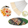 thumbnail image 2 of JFBUJC 20/50/100pcs Bbq Forks Stainless Steel Bbq Flat Forks Kitchen Barbecue Skewers Tools, 2 of 3