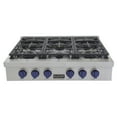 thumbnail image 2 of 36 in. Propane Gas Range in Stainless Steel with Royal Blue Knobs, 2 of 13