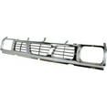 thumbnail image 2 of Grille For 93-97 Nissan Pickup Chrome Shell w/ Gray Insert Plastic, 2 of 5