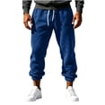 thumbnail image 6 of Men's Sweatpants with Zipper Pockets Tapered Joggers for Men Athletic Pants for Workout, Jogging, Running Blue XXL, 6 of 8