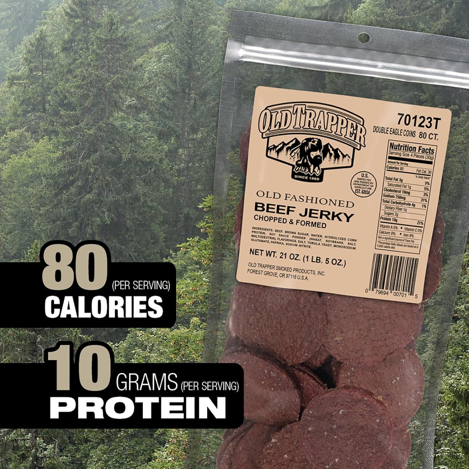Old Trapper Double Eagle Coins Old Fashioned Beef Jerky 21 oz
