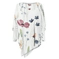 thumbnail image 4 of Womens Plus Size Long Sleeve Tops Boat Neck Vintage Floral Printed Pullover Casual Loose-Fit Irregular Hem T-Shirts Blouse, 4 of 5