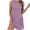 Purple, variant on Loopsun Womens Dresses, Summer Dresses for Women, Women's Summer Fashion Solid Color Sleeveless V-Neck Mini Dress Pink M