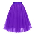 thumbnail image 3 of Aayomet Womens Skirts Women's Elegant Ankle Length Ruffle Hem Elastic Waist Suede Midi Skirt,Purple One Size, 3 of 4