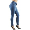 thumbnail image 4 of Fashion2Love Women's Juniors/Plus Size Colombian Design Butt Lift High Waist Skinny Jeans, 4 of 9