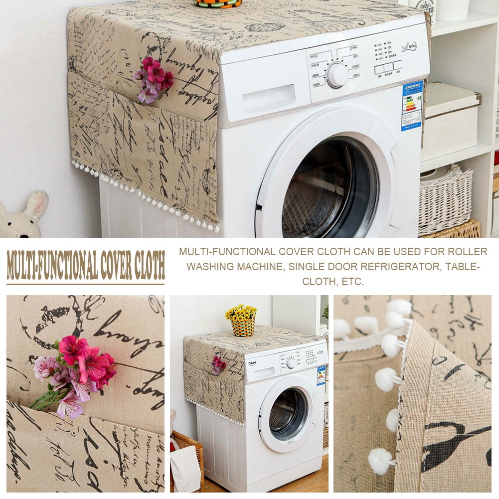 Dust Top Cover With 6 Storage Bags For Washing Machine Fridge Microwave Oven