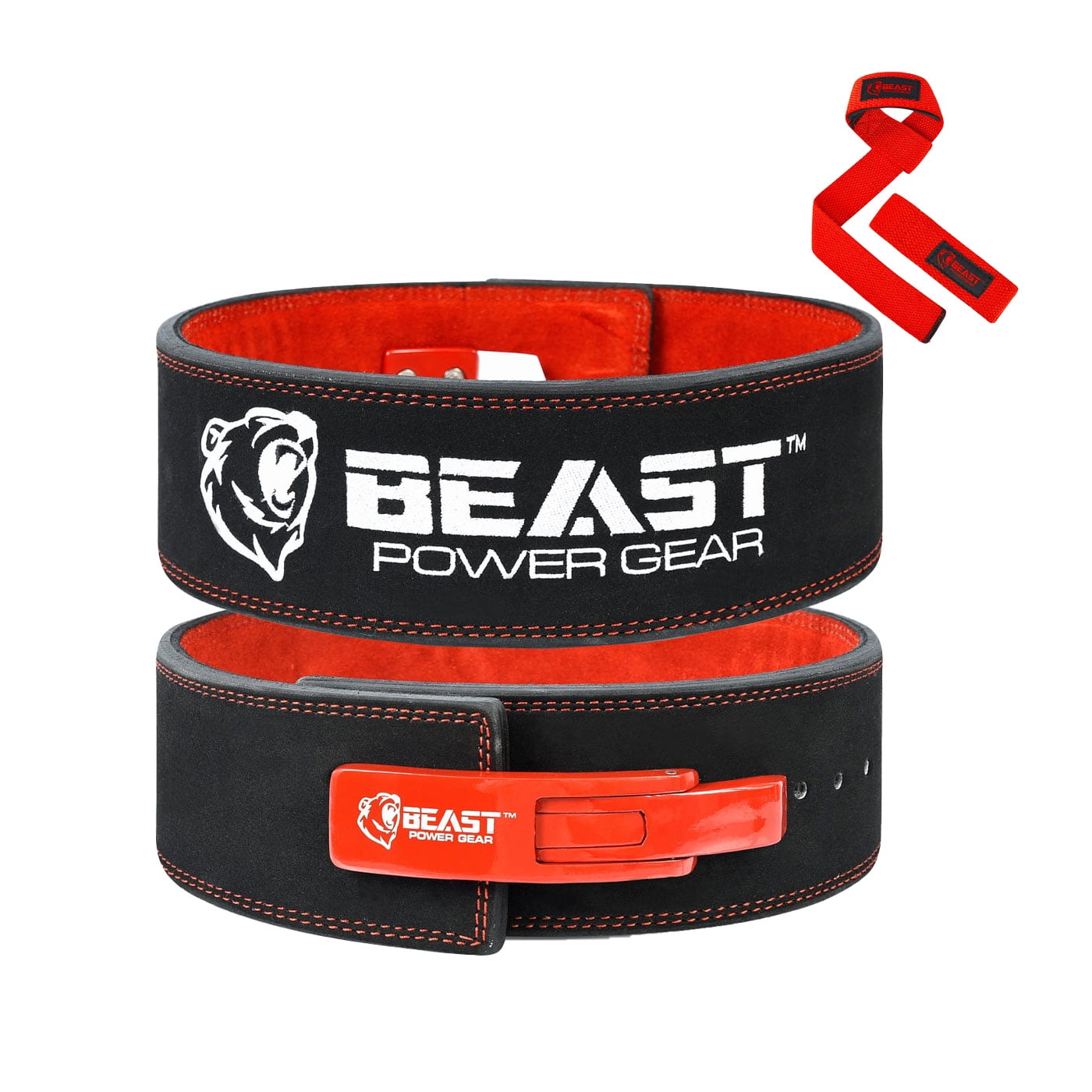 Beastpowergear Weight Lifting Belt with Lever Buckle10MM Thick & 4