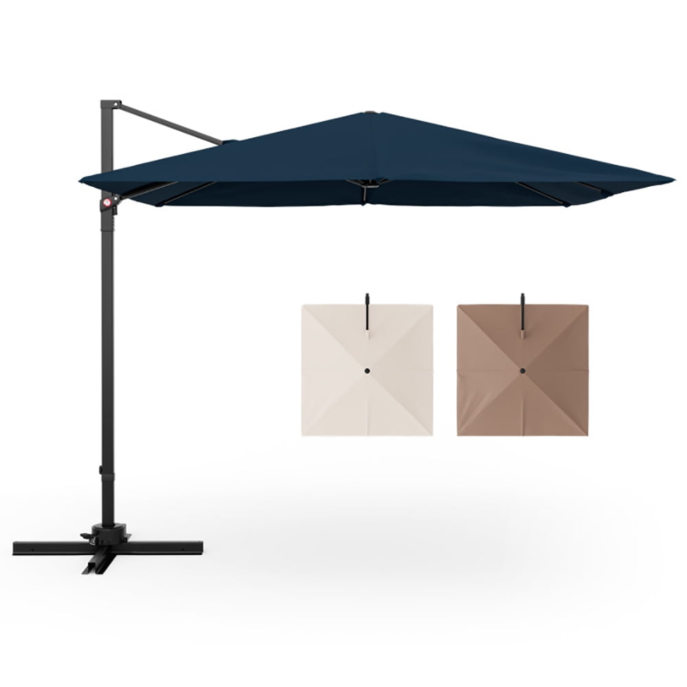 Aimee Lii 9.5 Feet Square Patio Cantilever Umbrella with 360° Rotation, Table Umbrella Outdoor for Patio Pool Beach, Navy Aimee Lii 9.5 Feet Square Patio Cantilever Umbrella with 360° Rotation, Table Umbrella Outdoor for Patio Pool Beach, Navy
