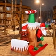 thumbnail image 2 of Patiojoy Inflatable Christmas Santa Claus Flying Airplane Decoration with LED Bulbs, 2 of 4