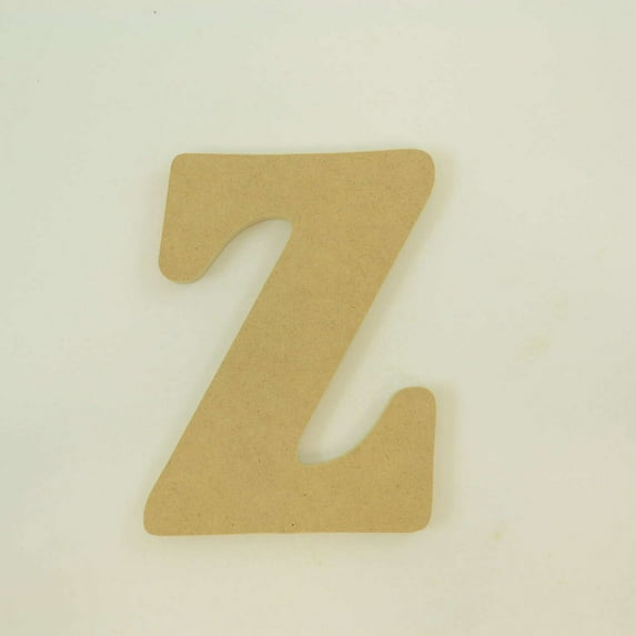 Package of 1, 14 Inch X 3/4" Thickness MDF Letter Z in The Goudy Heavy Font, Thick, Upper Case for Art & Craft Project, Made in USA