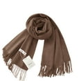 thumbnail image 4 of LEKODE Warm Scarf Knit Scarf Winter Scarves Women's Scarf Womens Scarves Ladies Scarves Brown One Size, 4 of 4