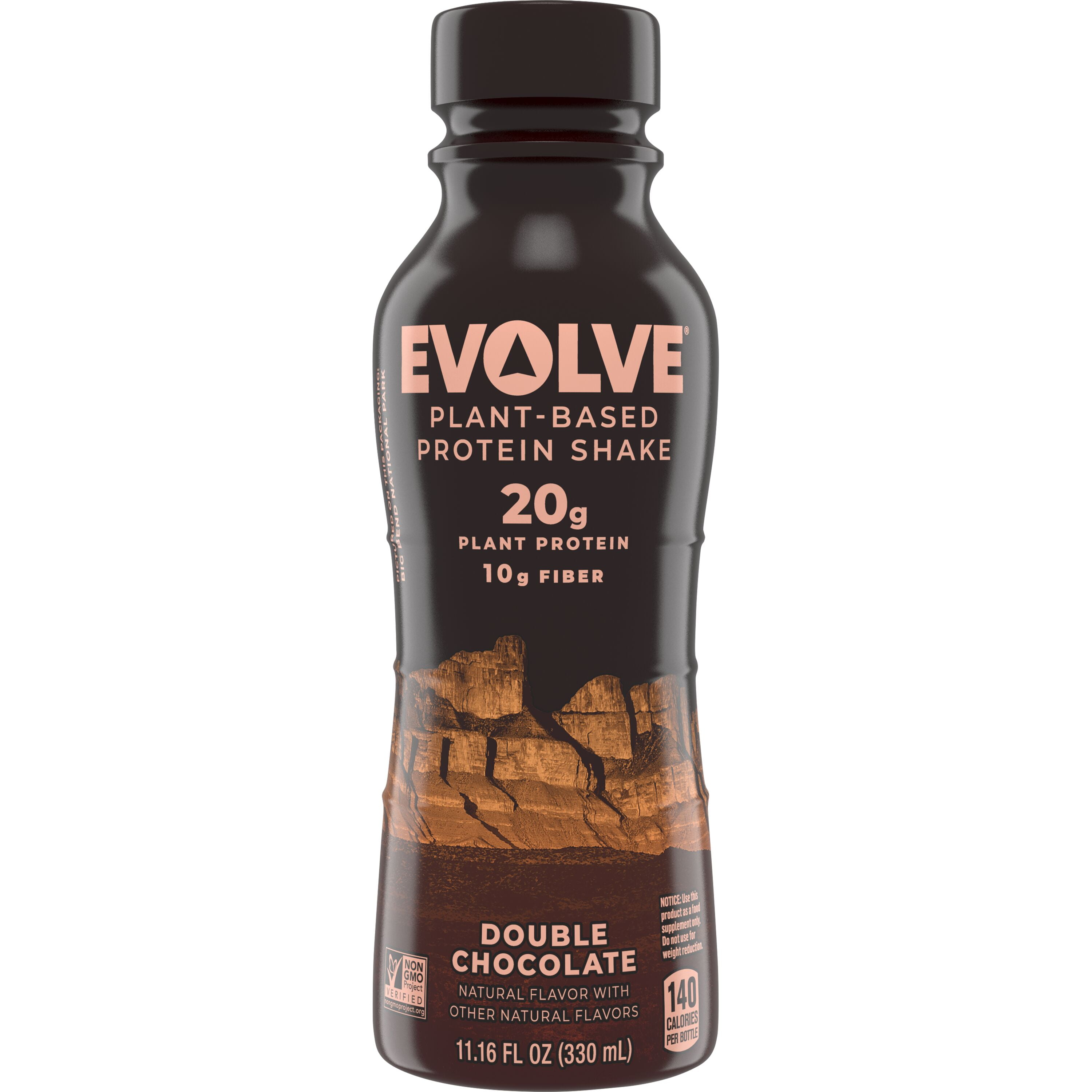 Evolve Plant Based Protein Shake Double Chocolate Natural Flavored 11.16 Fl Oz