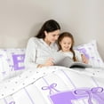 thumbnail image 5 of Castle Fairy 3-Piece Full Size Comforter Set - Personalized Initial B Purple Print, 5 of 8