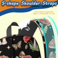 thumbnail image 5 of Mushroom and Moon Black Pattern 17" School Backpacks for Teens,Waterproof Oxford Fabric,S-Shape Padded Straps for School,Travel,Hiking,Camping, 5 of 6