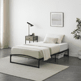 thumbnail image 1 of Low Bed Frame, Heavy Duty Metal Platform Bed Frame with Arch Design, Steel Slats Support, Easy Assembly, No Box Spring Needed, 1 of 7
