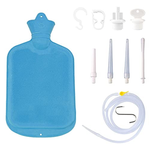Enema Kit for Men and Women - 2L Capacity Douche and Enema Bulb for Colon Detox Cleanse,with Coffee Enemas for Effective Colon Cleanse