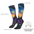 thumbnail image 4 of Yiaed Cosmic Irises At Twilight Print Great elasticity Adult Stockings Sports socks for Men and Women, 4 of 6